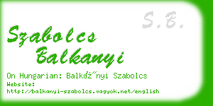 szabolcs balkanyi business card